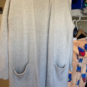 Long grey cardigan